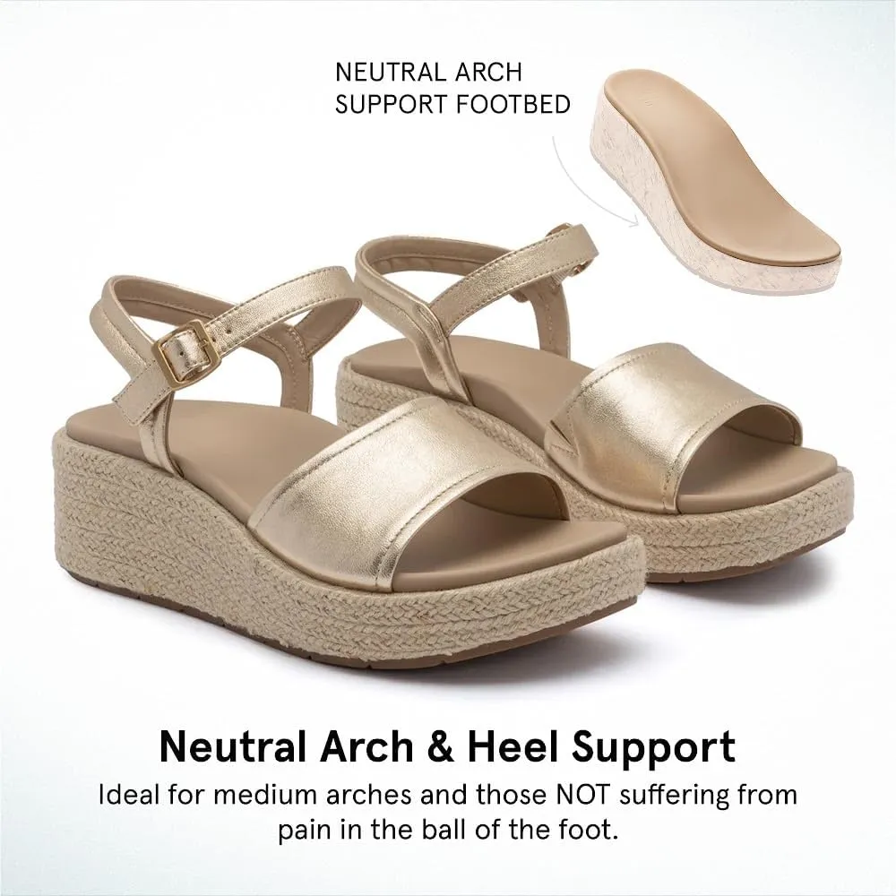 ABEO Solstice Buckle Sandals For Women | Arch Support Sandals Women's | Arch Support | Built-In Orthotic Insole