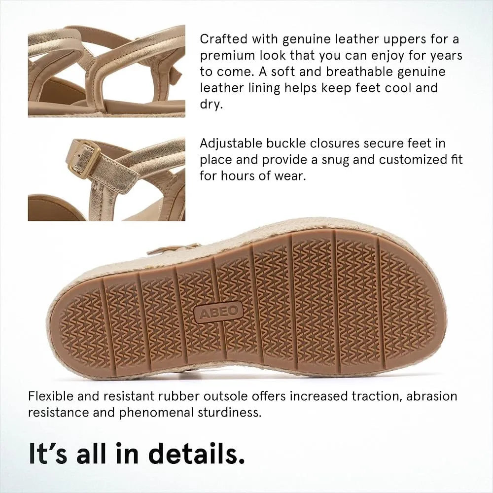 ABEO Solstice Buckle Sandals For Women | Arch Support Sandals Women's | Arch Support | Built-In Orthotic Insole