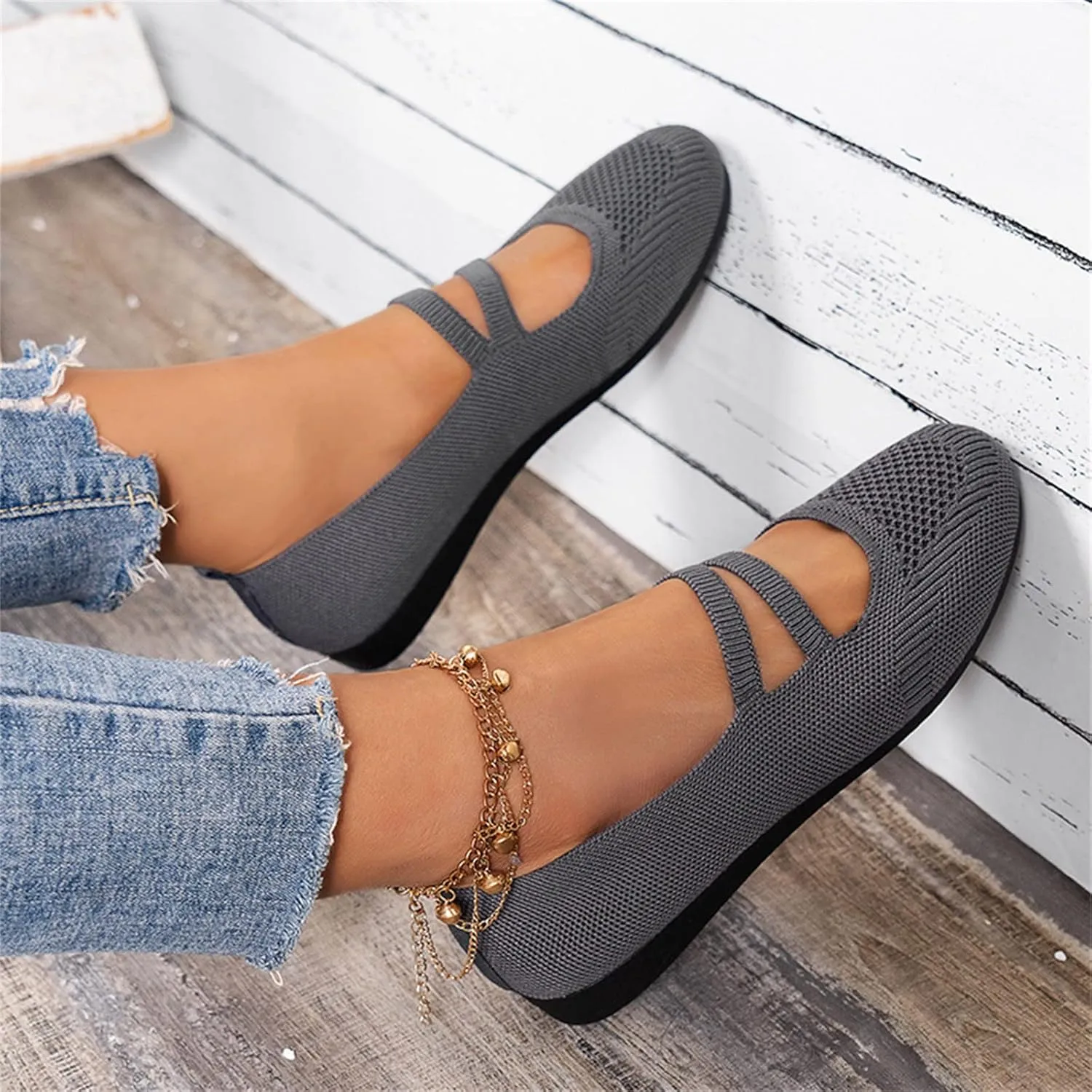 AMDBEL Ballet Flats Shoes for Women Dressy, Women's Ballet Flats Shoes Work Flats Office Shoes Pointed Toe Leopard Flats