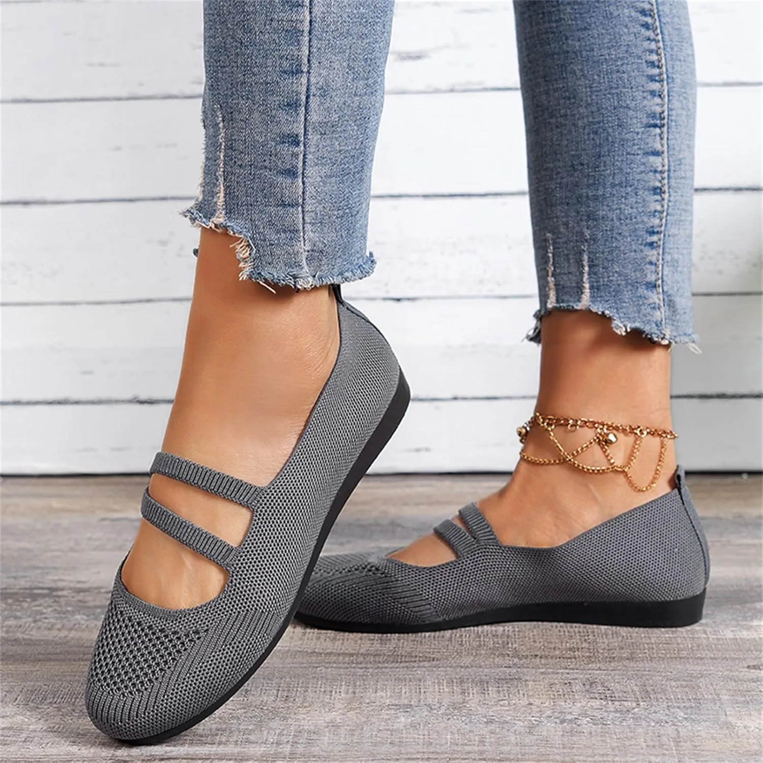 AMDBEL Ballet Flats Shoes for Women Dressy, Women's Ballet Flats Shoes Work Flats Office Shoes Pointed Toe Leopard Flats