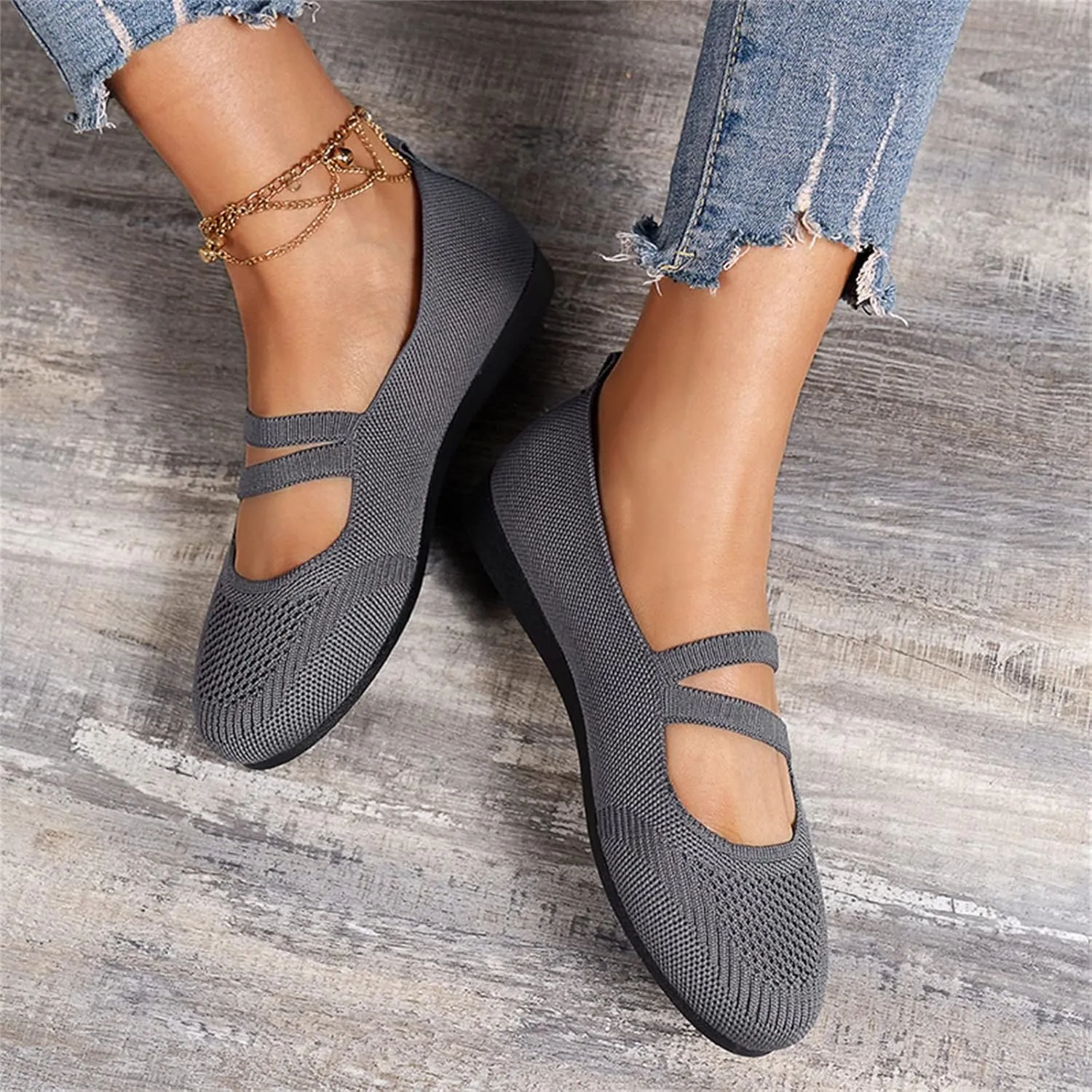 AMDBEL Ballet Flats Shoes for Women Dressy, Women's Ballet Flats Shoes Work Flats Office Shoes Pointed Toe Leopard Flats