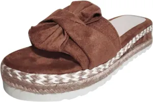Arch Support Sandals for Women Slip on Bowknot Slides Comfortable Flat Sandals Flip Flops Roman Shoes Summer Boho Casual Sandal Breathable Platform Open Toe Mules Shoes