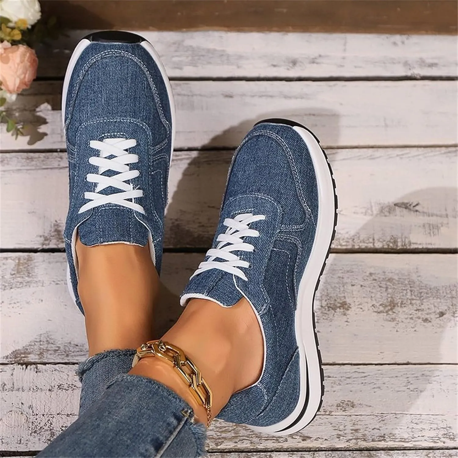 Arch Support Walking Shoes for Women Black Platform Shoes Casual Walking Shoes for Women Nursing Shoes for Women