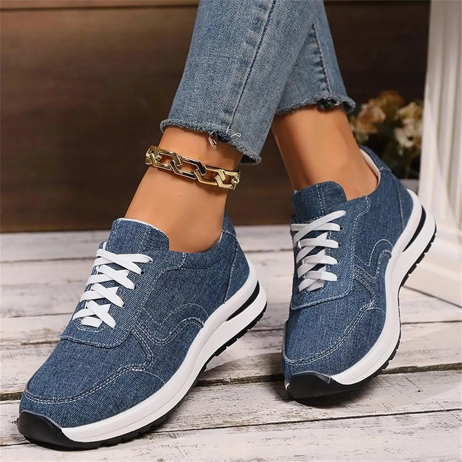 Arch Support Walking Shoes for Women Black Platform Shoes Casual Walking Shoes for Women Nursing Shoes for Women