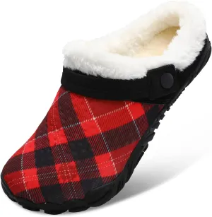 Besroad Womens Mens Furry Slides House Slippers Fuzzy Fluffy Bedroom Cozy Memory Foam Slippers Clogs
