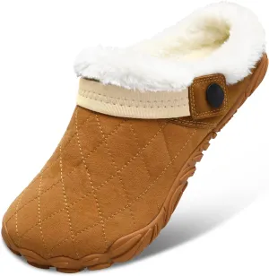 Besroad Womens Mens Furry Slides House Slippers Fuzzy Fluffy Bedroom Cozy Memory Foam Slippers Clogs
