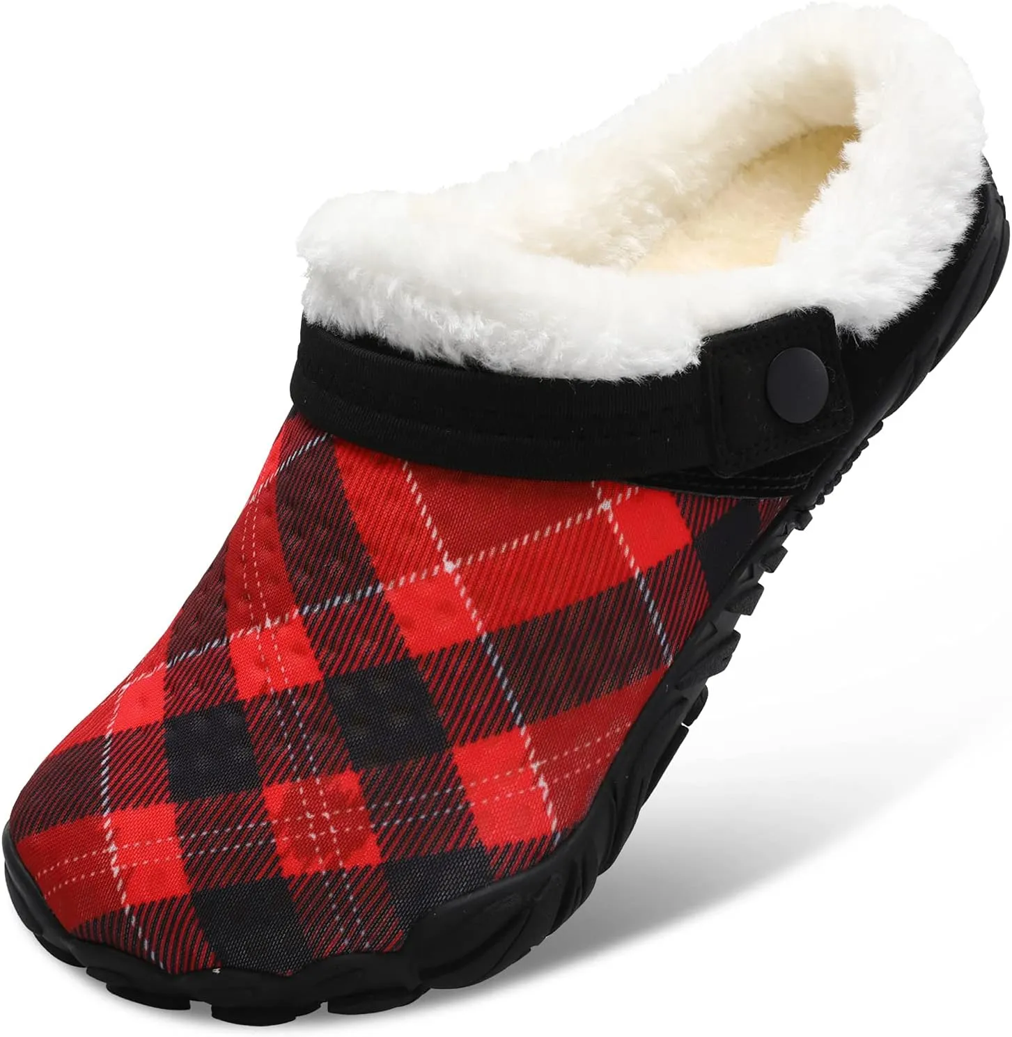Besroad Womens Mens Furry Slides House Slippers Fuzzy Fluffy Bedroom Cozy Memory Foam Slippers Clogs