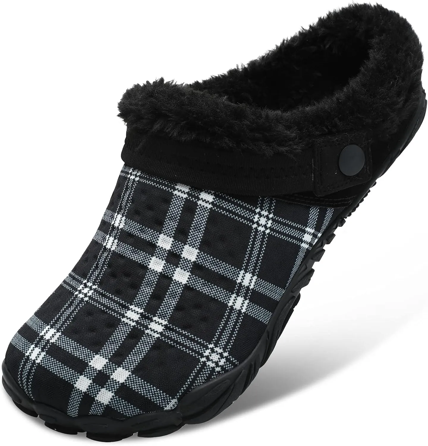 Besroad Womens Mens Furry Slides House Slippers Fuzzy Fluffy Bedroom Cozy Memory Foam Slippers Clogs