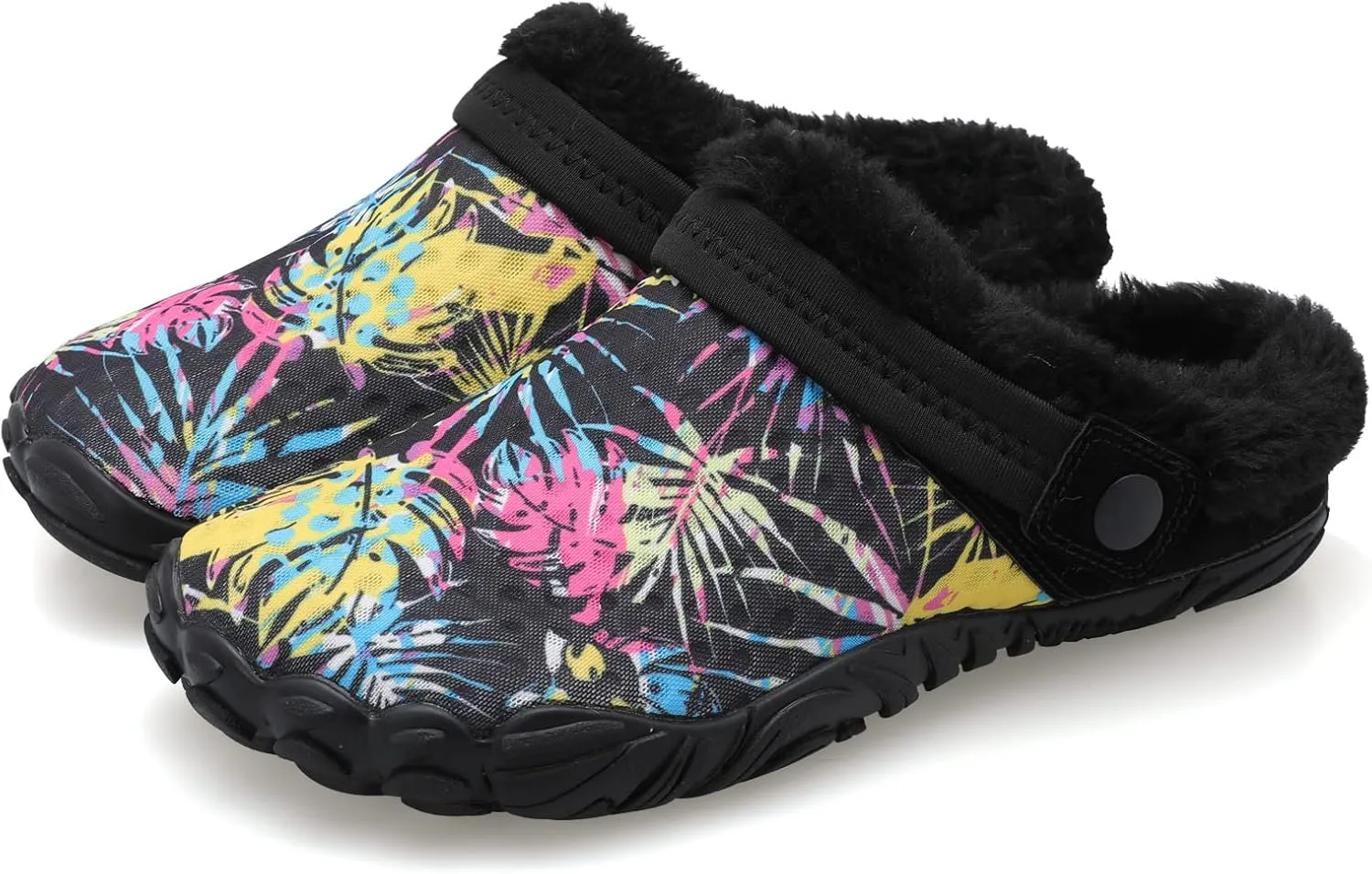 Besroad Womens Mens Furry Slides House Slippers Fuzzy Fluffy Bedroom Cozy Memory Foam Slippers Clogs