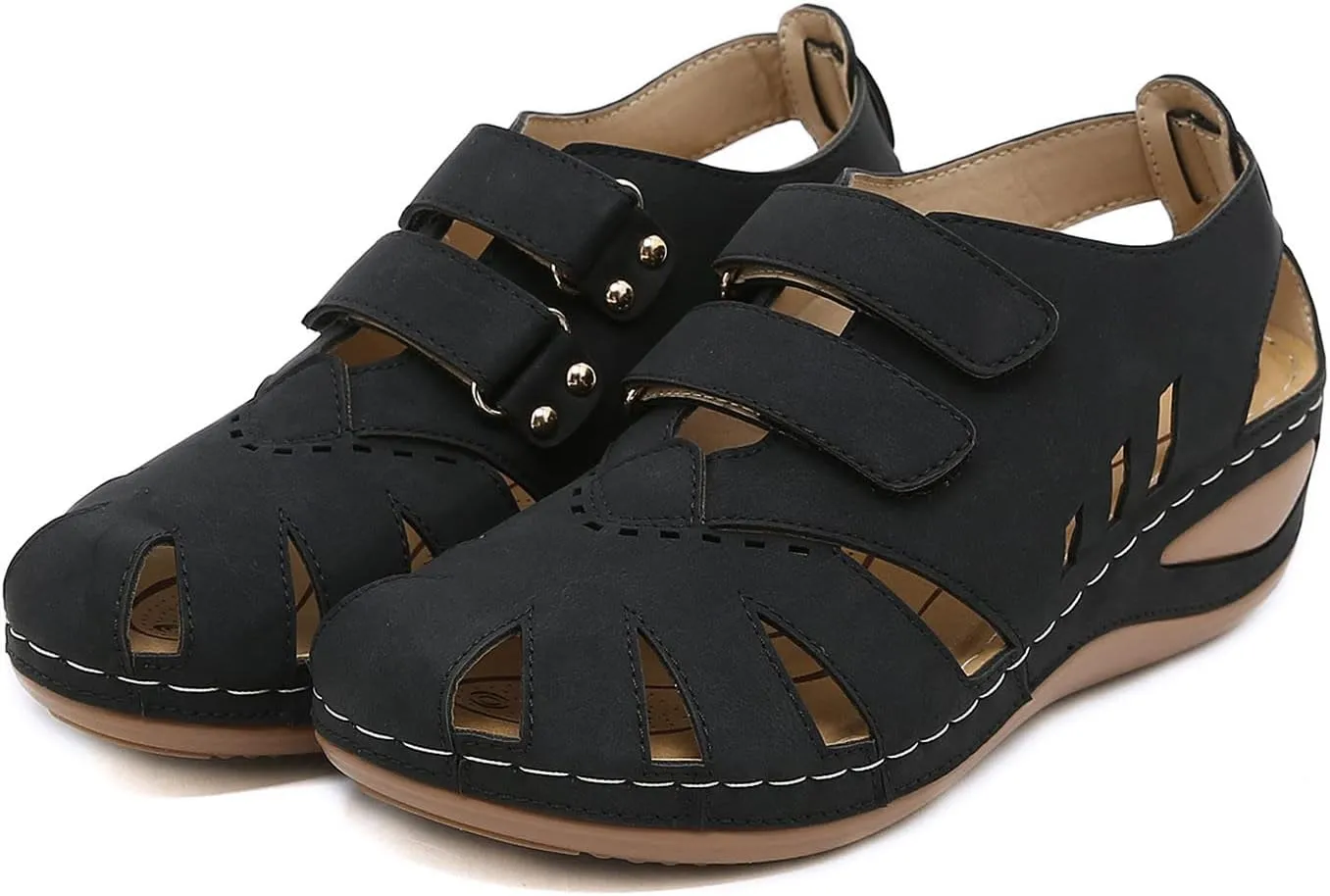 Black Orthopedic Sandals with Back Strap Women Wide Orthopedic House Slippers with Arch Support with Plantar Fasciitis Orthotic Fashion Sandals for Women 2025 Trendy High Arch Slippers for Women