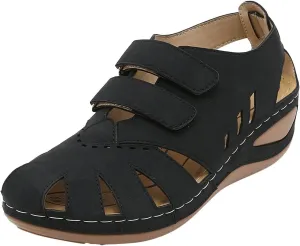 Black Orthopedic Sandals with Back Strap Women Wide Orthopedic House Slippers with Arch Support with Plantar Fasciitis Orthotic Fashion Sandals for Women 2025 Trendy High Arch Slippers for Women