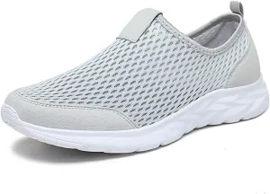Breathable Mesh Slip on Shoes for Women Men Walking Loafer Indoor Outdoor Shoes Lightweight Non Slip Running Shoe Arch Support Slip On Sneakers Mesh Workout Sports Sneakers