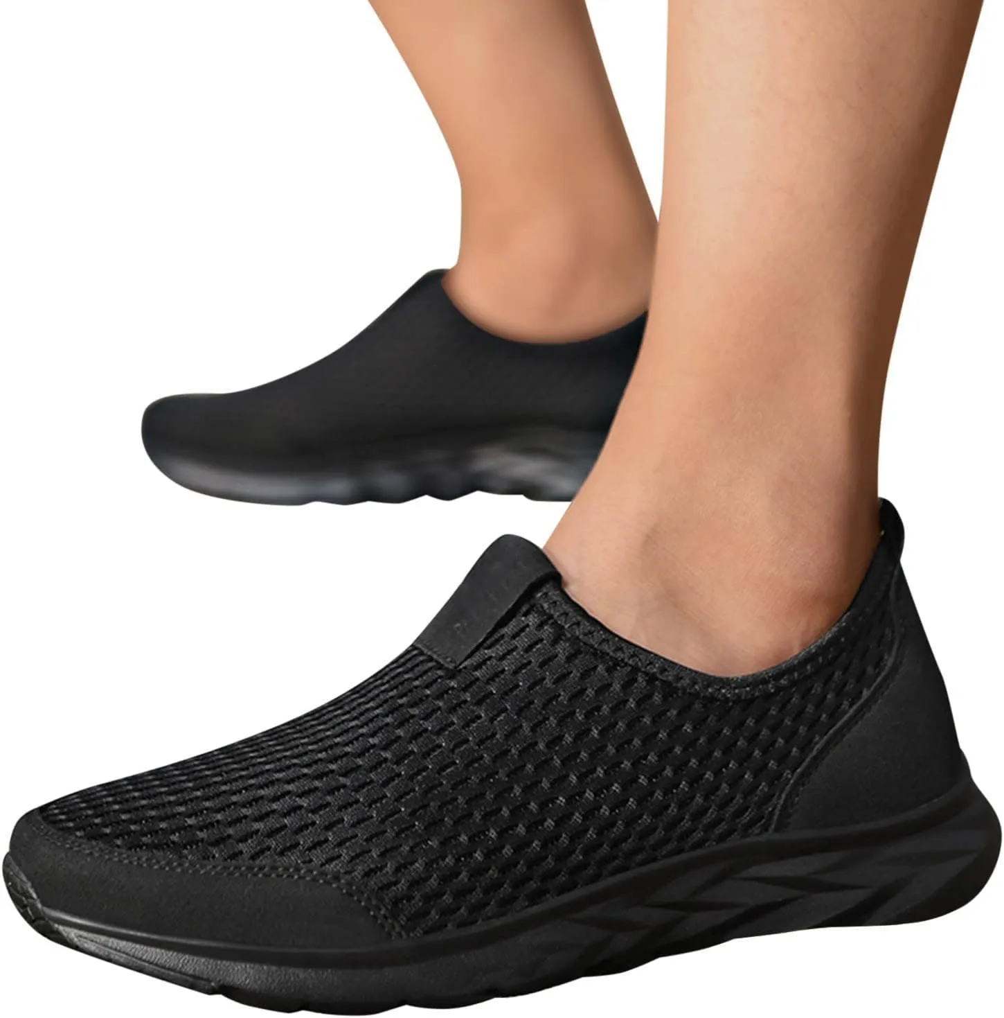 Breathable Mesh Slip on Shoes for Women Men Walking Loafer Indoor Outdoor Shoes Lightweight Non Slip Running Shoe Arch Support Slip On Sneakers Mesh Workout Sports Sneakers