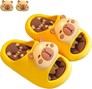 Capybara Slippers for Kids, Summer Non-Slip Soft Sole Sandals Boys Girls, Cute Cartoon Indoor Outdoor Slides for Pool/Beach/Shower/Bathroom