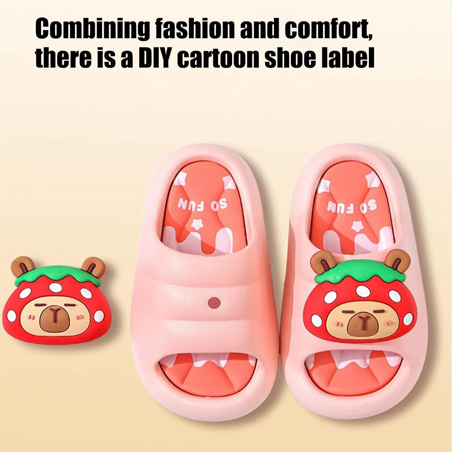 Capybara Slippers for Kids, Summer Non-Slip Soft Sole Sandals Boys Girls, Cute Cartoon Indoor Outdoor Slides for Pool/Beach/Shower/Bathroom