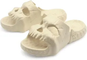 Cheval Skull Slide Sandals for Women Men Anti-Slip Cushioned Slippers EVA Thick Soft Slides Open Toe Slide on Indoor Outdoor Beach Pool Sandals Khaki