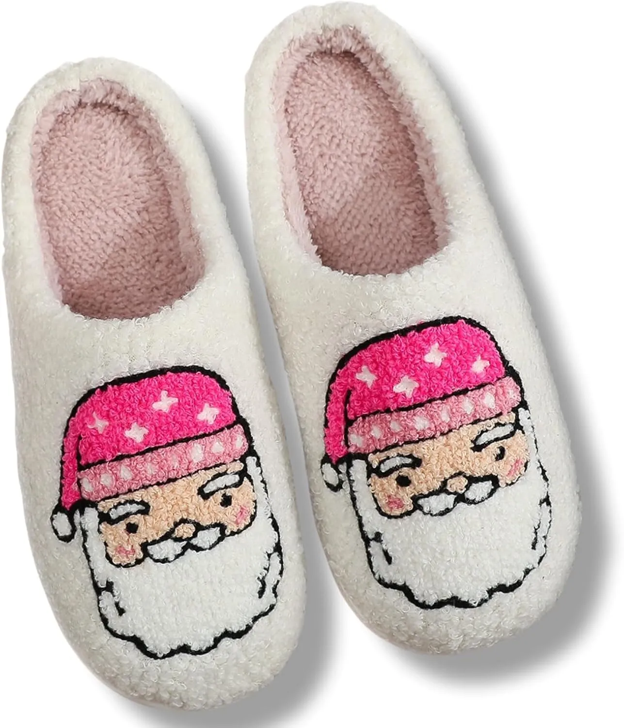 Christmas House Slippers Women Men Holiday Winter Memory Foam Slippers Indoor Cozy Family Cute Shoes