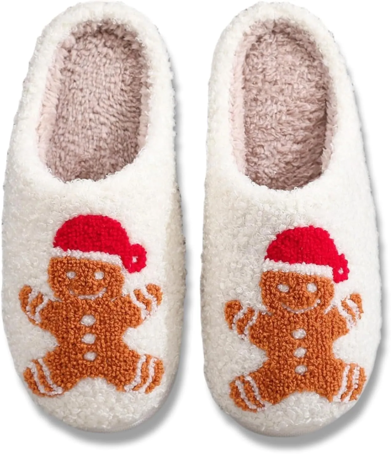 Christmas House Slippers Women Men Holiday Winter Memory Foam Slippers Indoor Cozy Family Cute Shoes