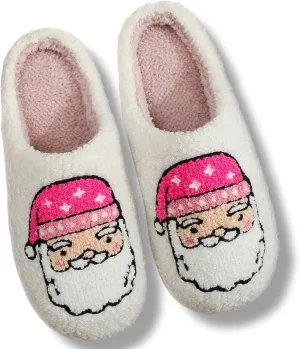 Christmas House Slippers Women Men Holiday Winter Memory Foam Slippers Indoor Cozy Family Cute Shoes