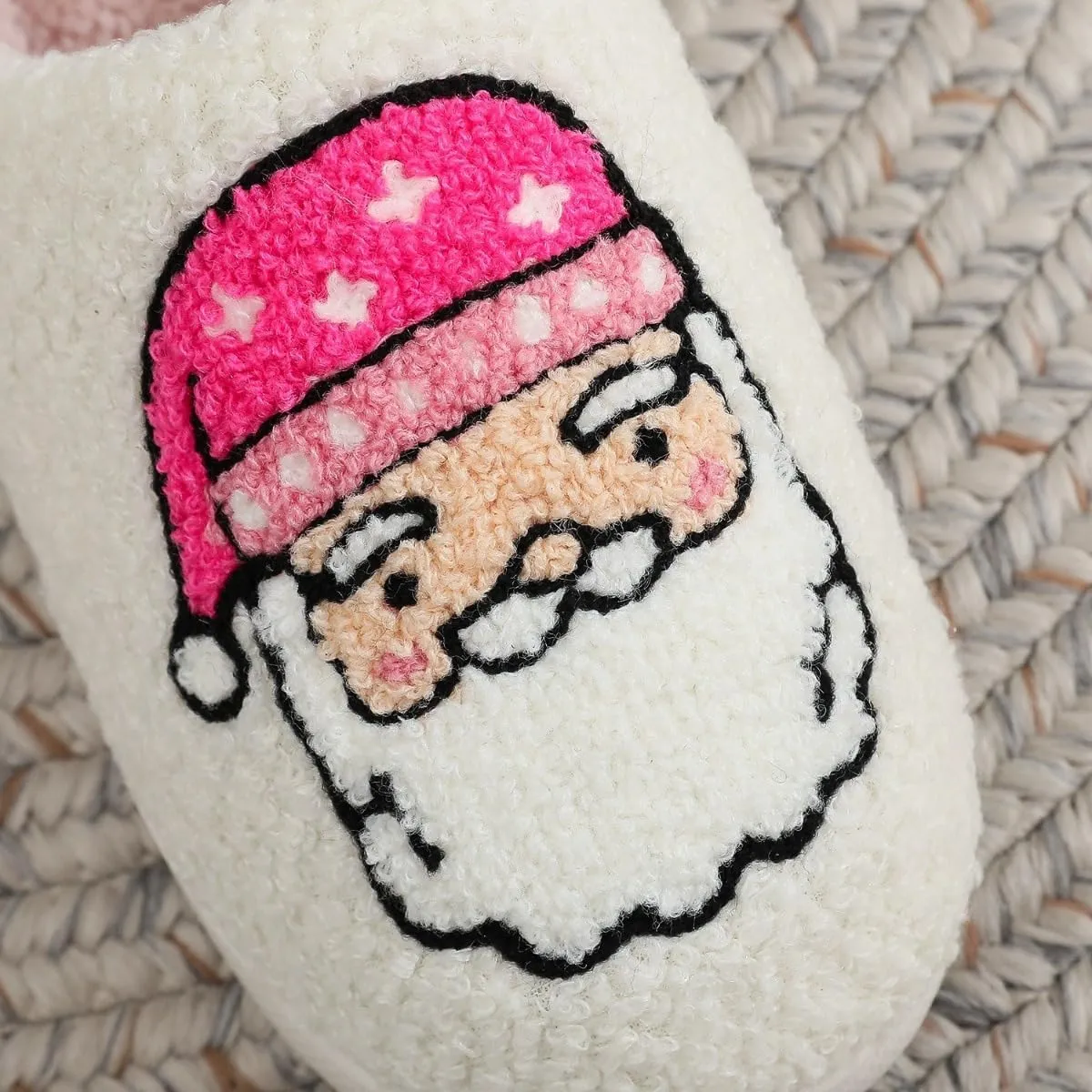 Christmas House Slippers Women Men Holiday Winter Memory Foam Slippers Indoor Cozy Family Cute Shoes