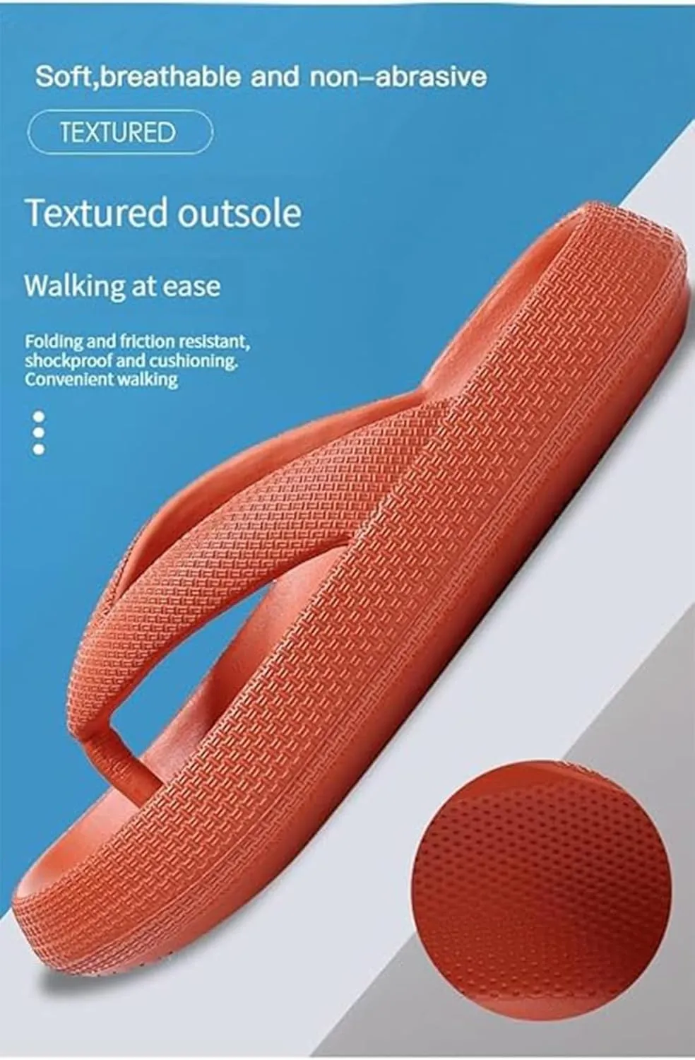 Cloudies Flip Flops for Women, Slippers with Ultra Soft Arch Support Non-Slip, Soft Slides Sandals for Indoor and Outdoor