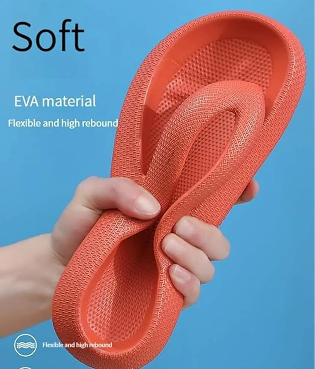 Cloudies Flip Flops for Women, Slippers with Ultra Soft Arch Support Non-Slip, Soft Slides Sandals for Indoor and Outdoor