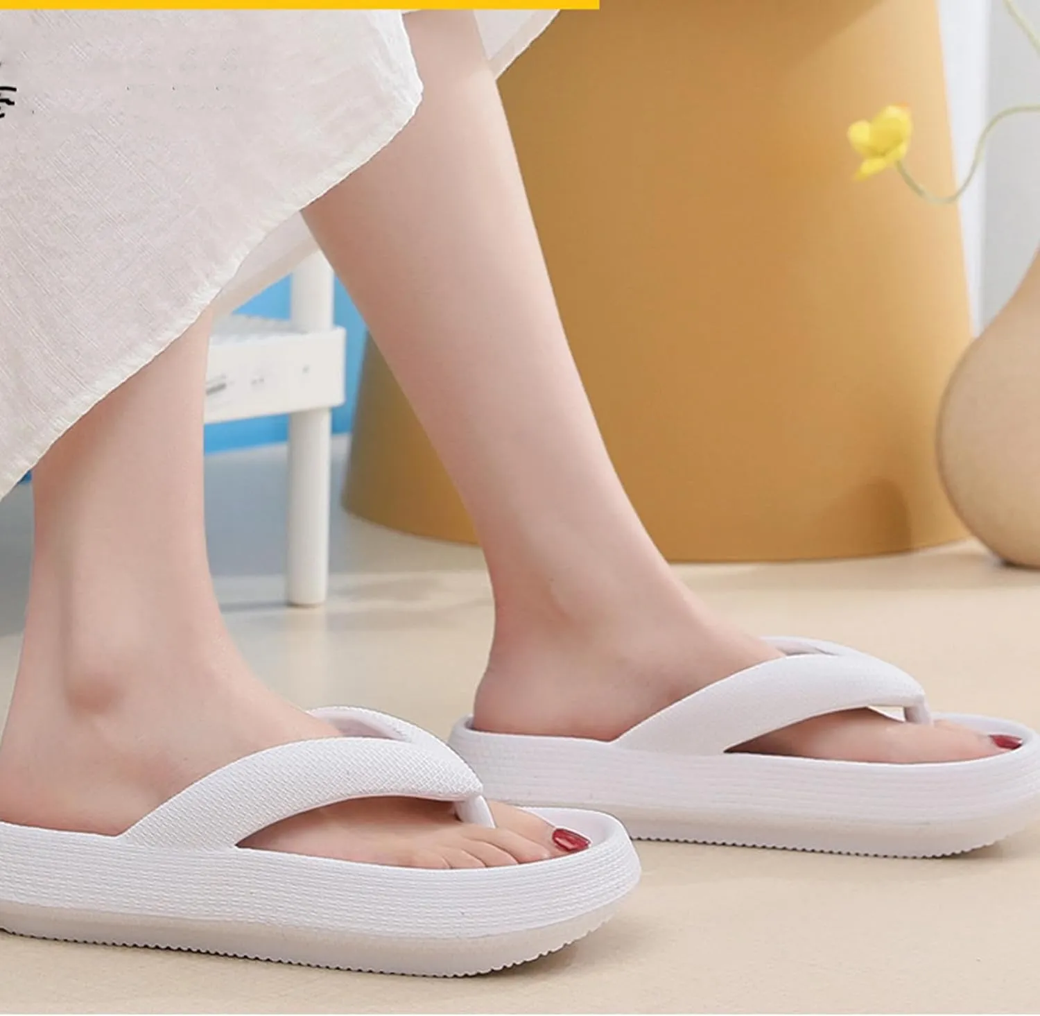 Cloudies Flip Flops for Women, Slippers with Ultra Soft Arch Support Non-Slip, Soft Slides Sandals for Indoor and Outdoor