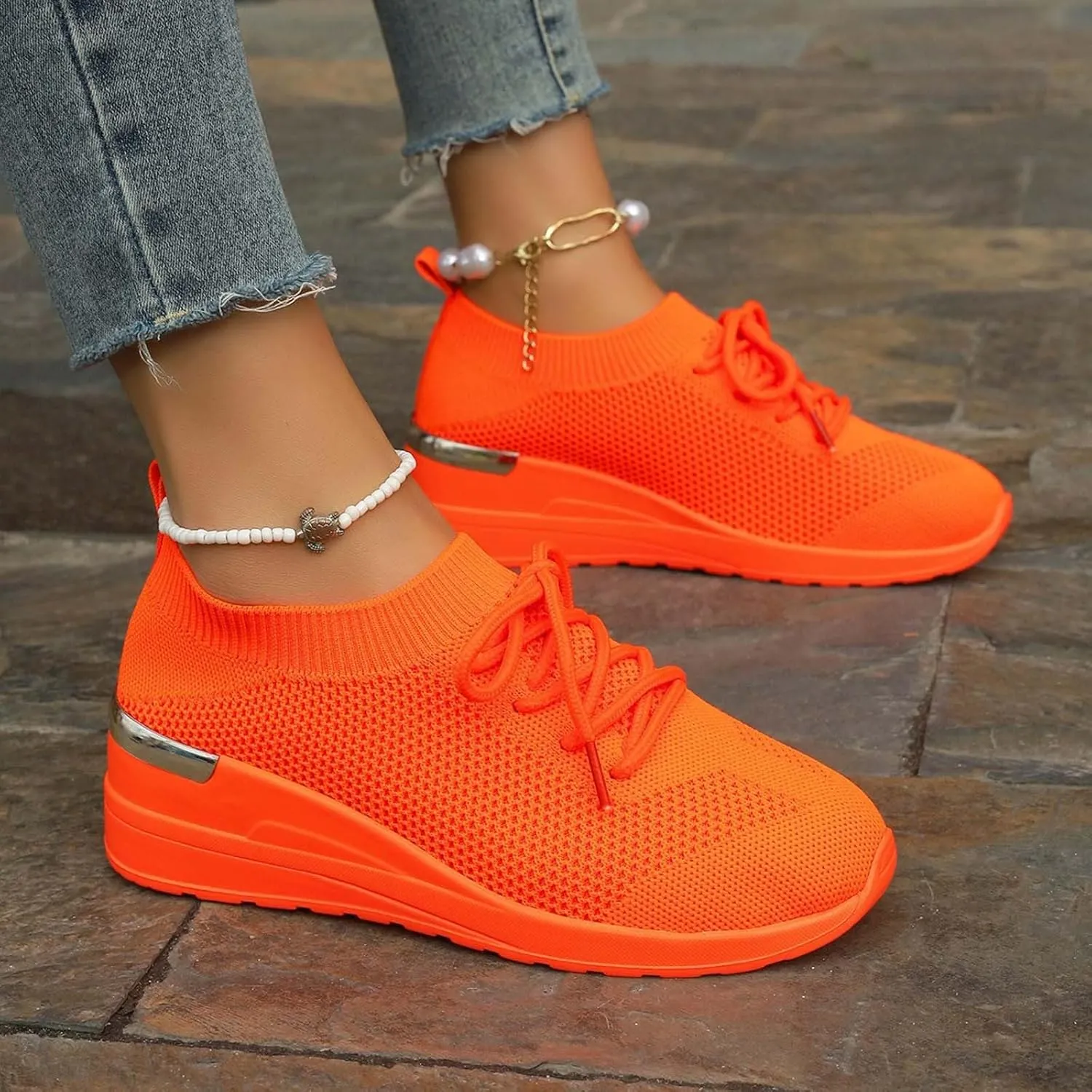 Comfort Lightweight Breathable Sneakers for Women Adjustable Barefoot Diabetic Shoes Lightweight Workout Shoe