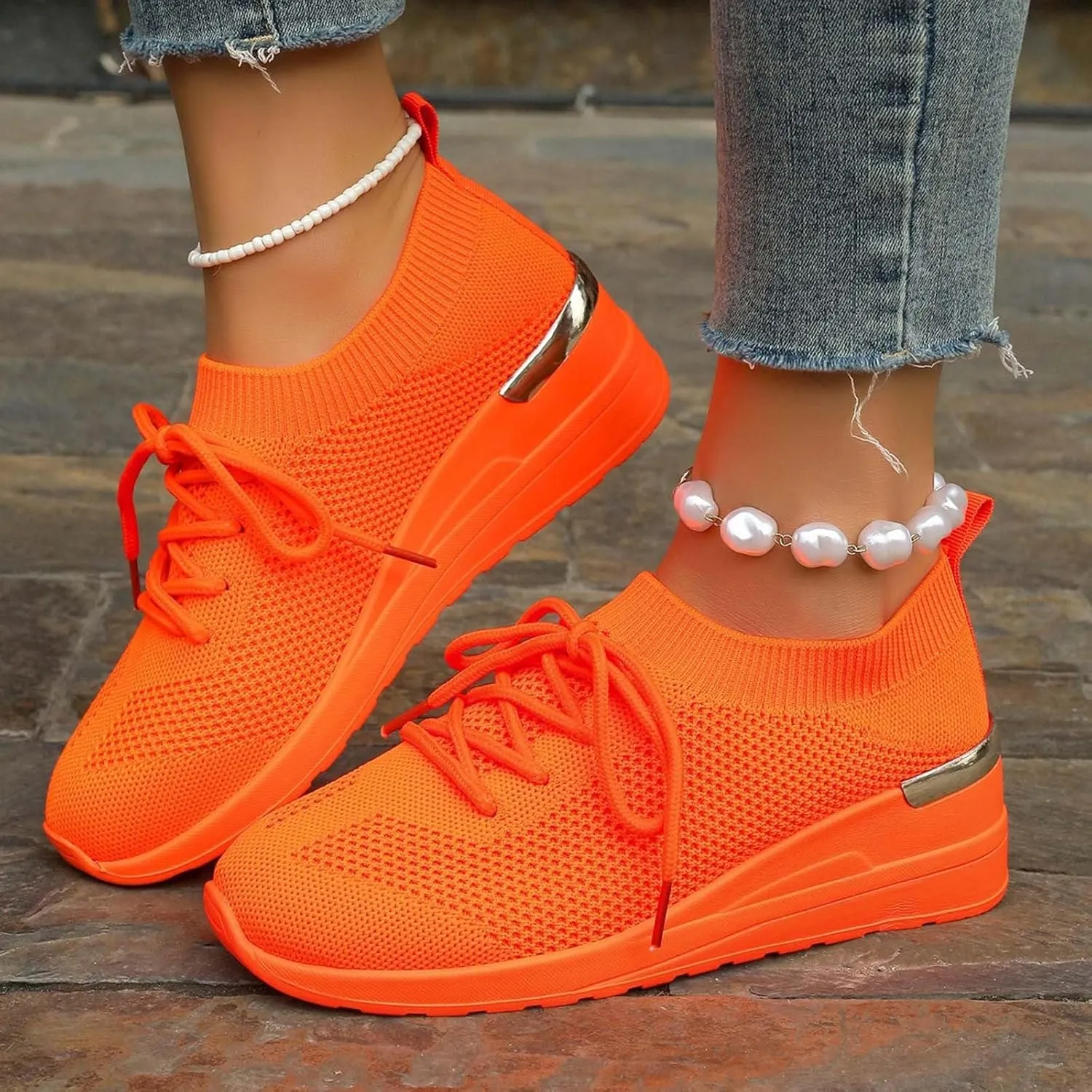 Comfort Lightweight Breathable Sneakers for Women Adjustable Barefoot Diabetic Shoes Lightweight Workout Shoe