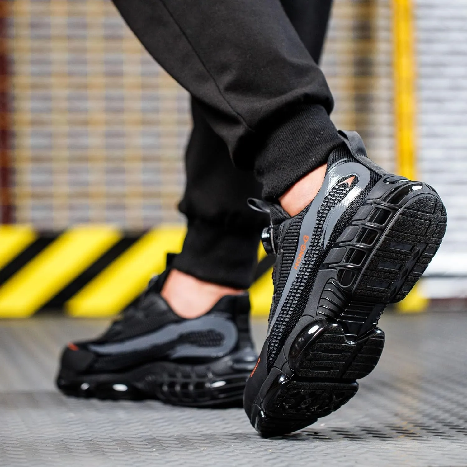 Couples Fashion Mesh Knob Plus Thick Soled Labor Protective Shoes Boots Men's And Women's Work Shoes Mens Lite Adapt 3 Sneaker Athletic Slip on Shoe