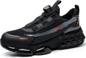 Couples Fashion Mesh Knob Plus Thick Soled Labor Protective Shoes Boots Men's And Women's Work Shoes Mens Lite Adapt 3 Sneaker Athletic Slip on Shoe