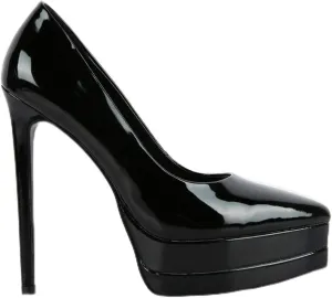 Cuddles Patent Faux Leather Platform Stiletto Pumps