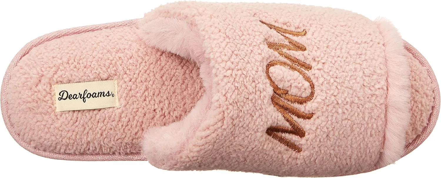 Dearfoams Women's Mom Cozy Giftable Memory Foam Slippers