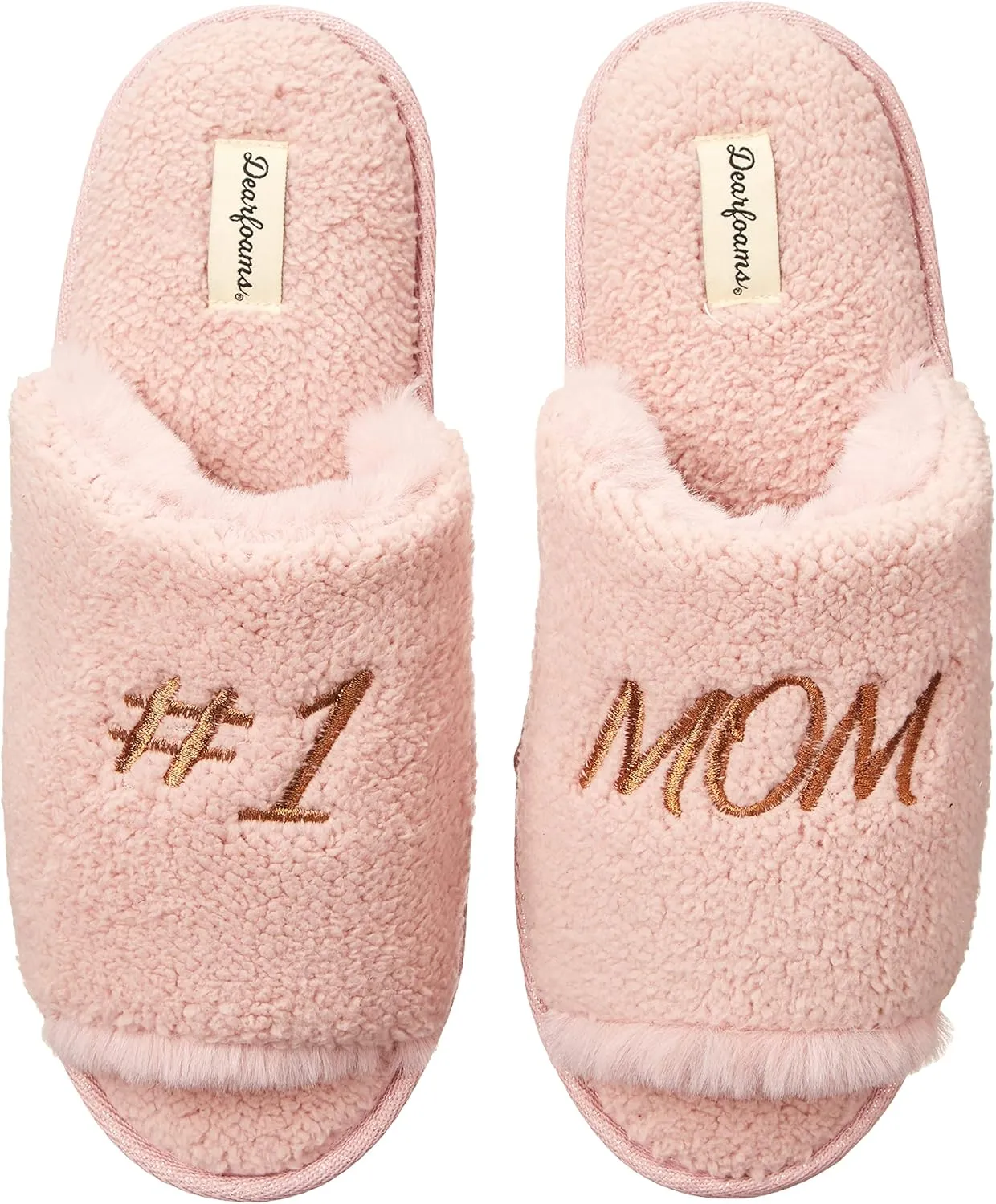 Dearfoams Women's Mom Cozy Giftable Memory Foam Slippers