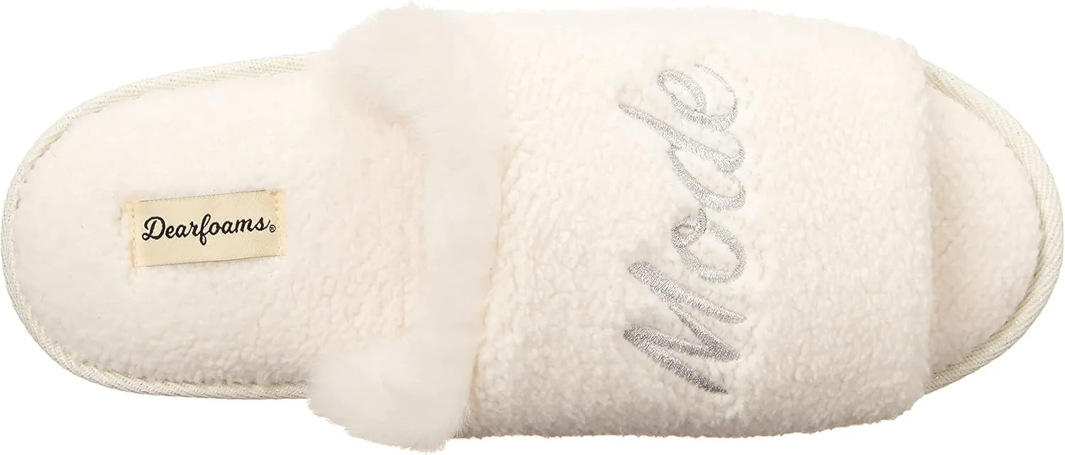 Dearfoams Women's Mom Cozy Giftable Memory Foam Slippers