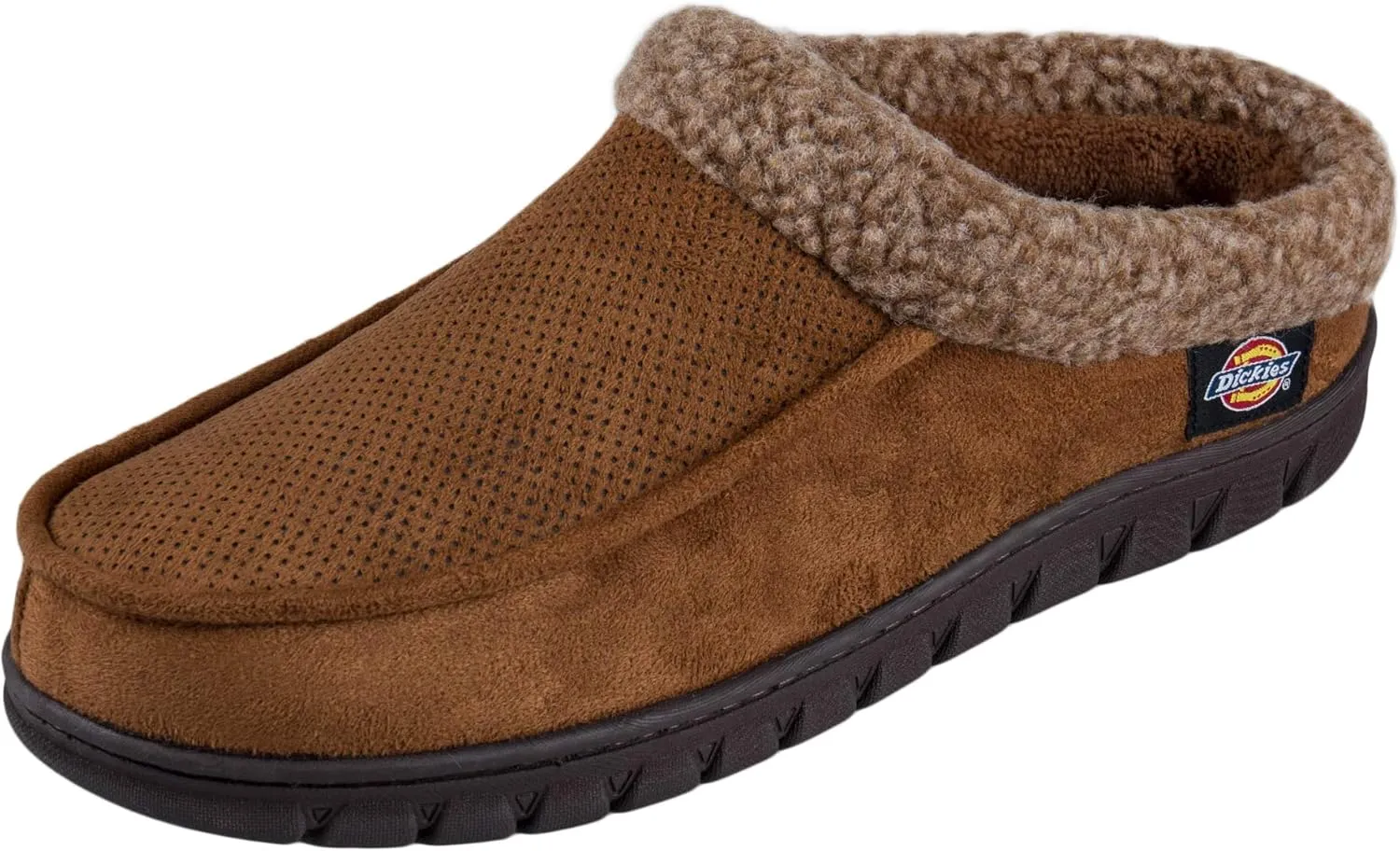 Dickies Men's Perforated Closed Back Memory Foam Slippers - Indoor/Outdoor Sole, Machine Washable