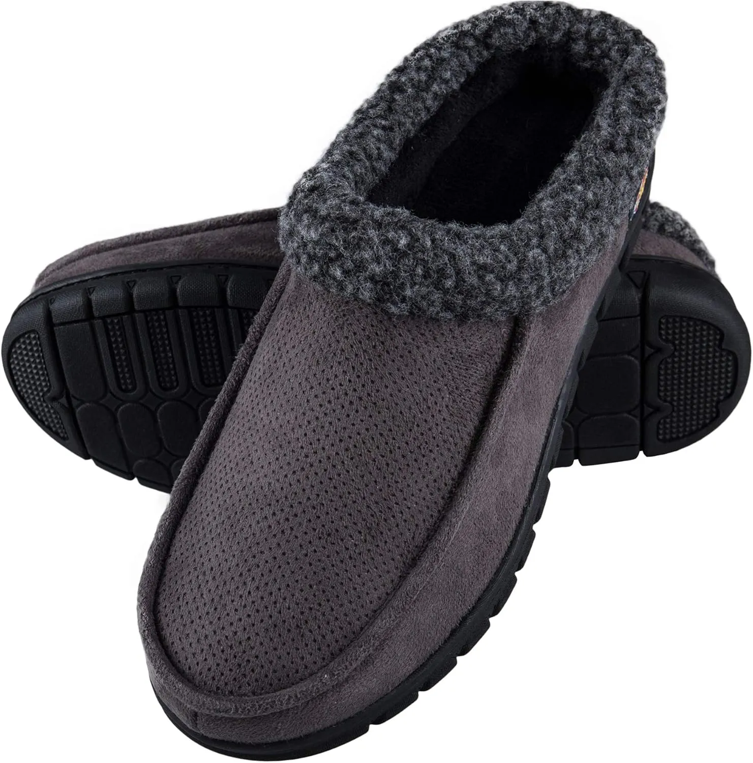 Dickies Men's Perforated Closed Back Memory Foam Slippers - Indoor/Outdoor Sole, Machine Washable