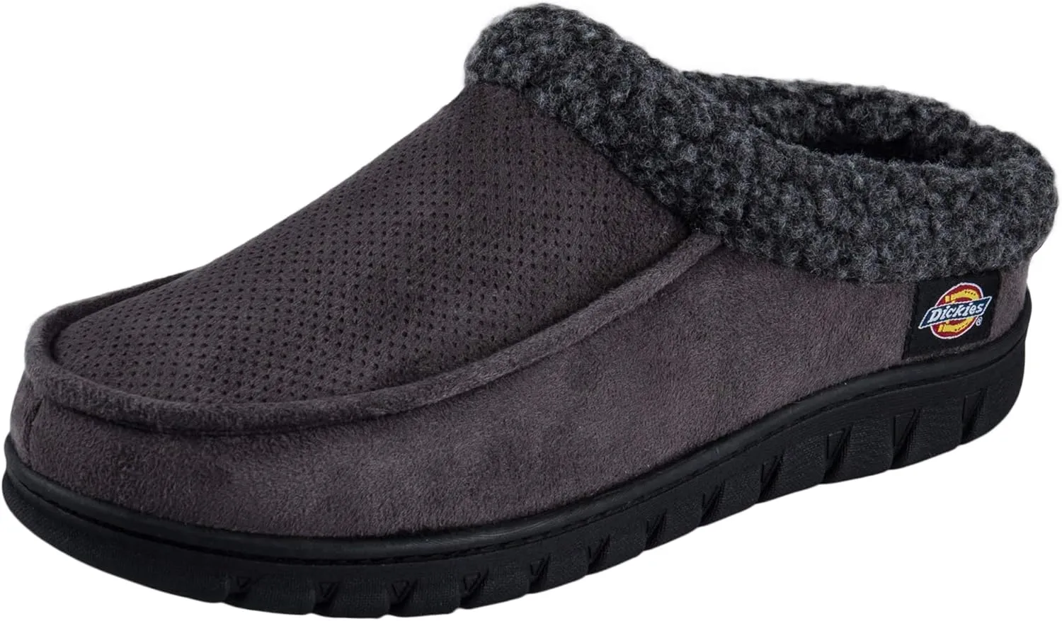 Dickies Men's Perforated Closed Back Memory Foam Slippers - Indoor/Outdoor Sole, Machine Washable