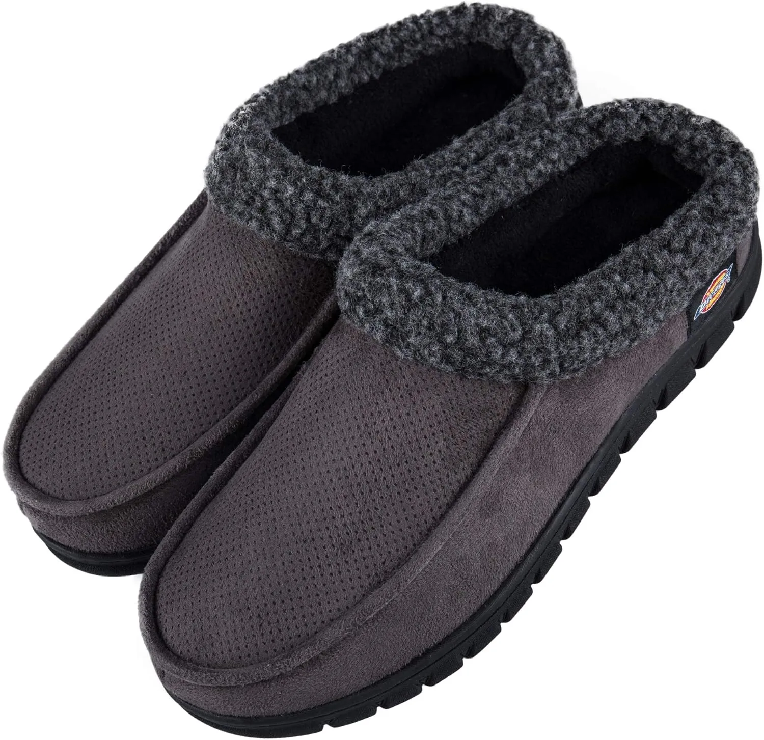 Dickies Men's Perforated Closed Back Memory Foam Slippers - Indoor/Outdoor Sole, Machine Washable