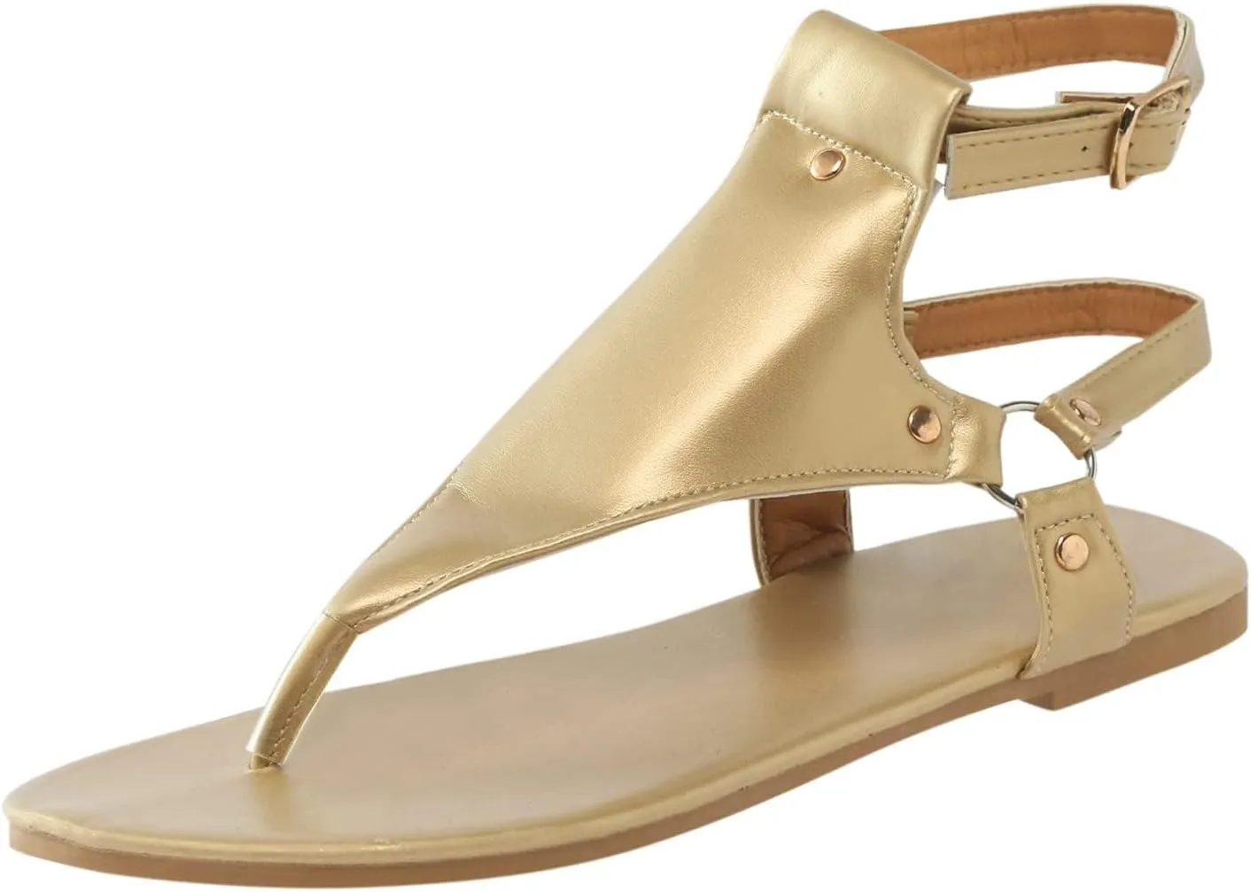 Dressy Thong Flip Flops for Women Open Toe Flat Beach Sandals Buckle Ankle Strap Casual Summer Shoes Outdoor Walking Sandal Ladies Casual Comfy Shoes Breathable Lightweight Sandals