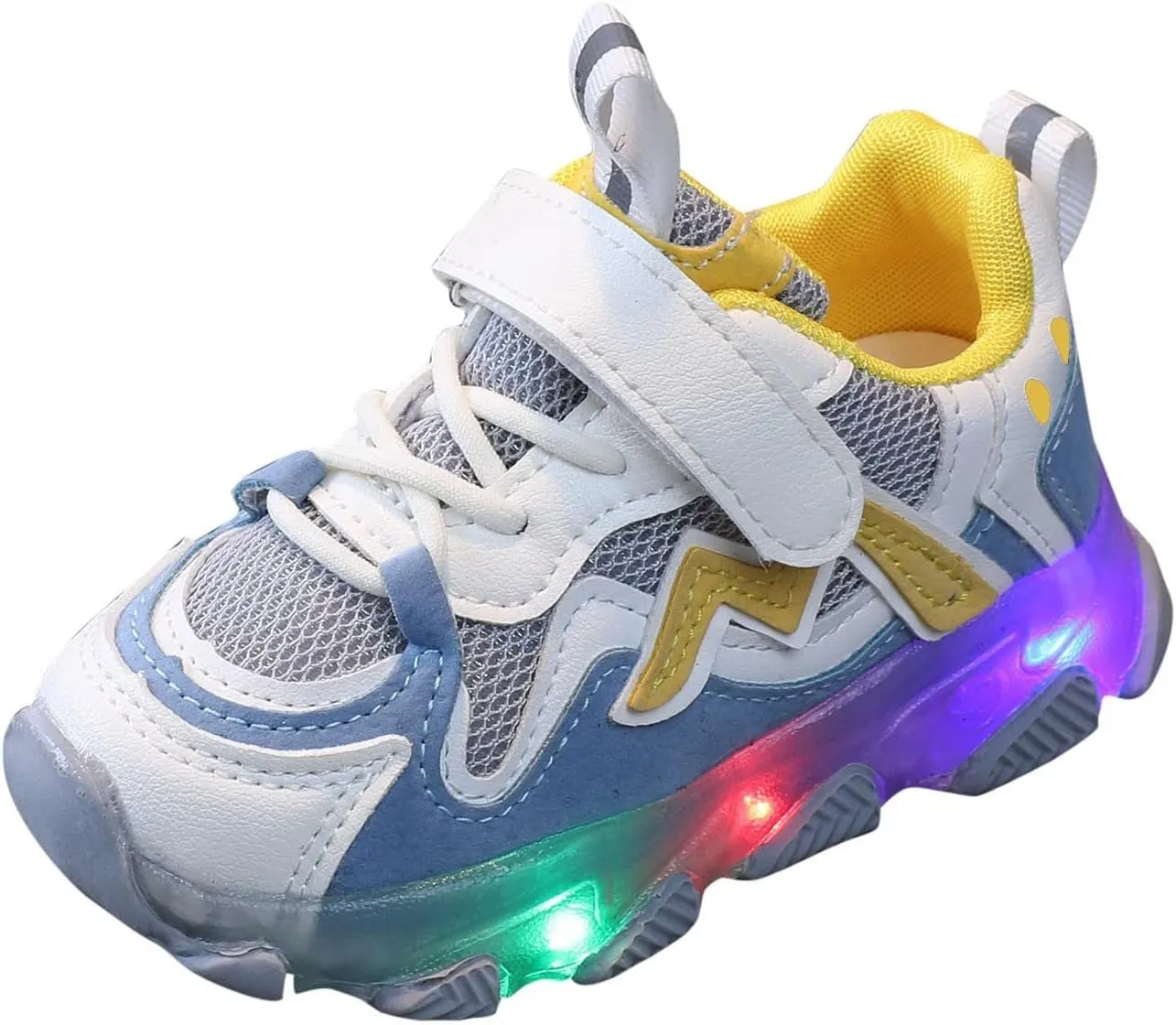 EnJoCho Baby First Walking Shoes 1-6Y Old Toddler Slip on Infant Waves Shoes Boy Girl Cotton Mesh (Grey-a#qas, 12-15 Months)