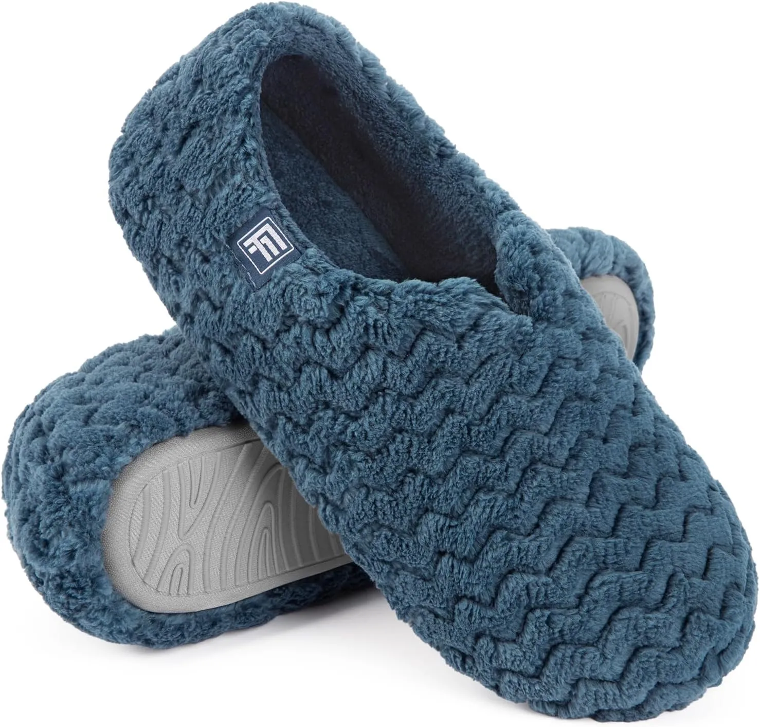 FamilyFairy Women's Memory Foam Slippers Lightweight Cozy Closed Back Slippers Washable House Shoes Indoor Outdoor