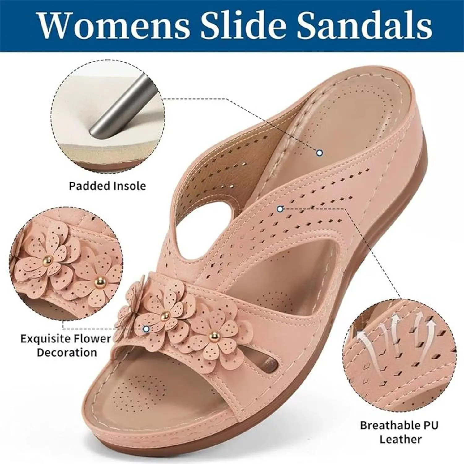Fashion Slides Sandals for Women Open Toe Thick Soft Slides Versatile Slides Sandals Sandals for Women