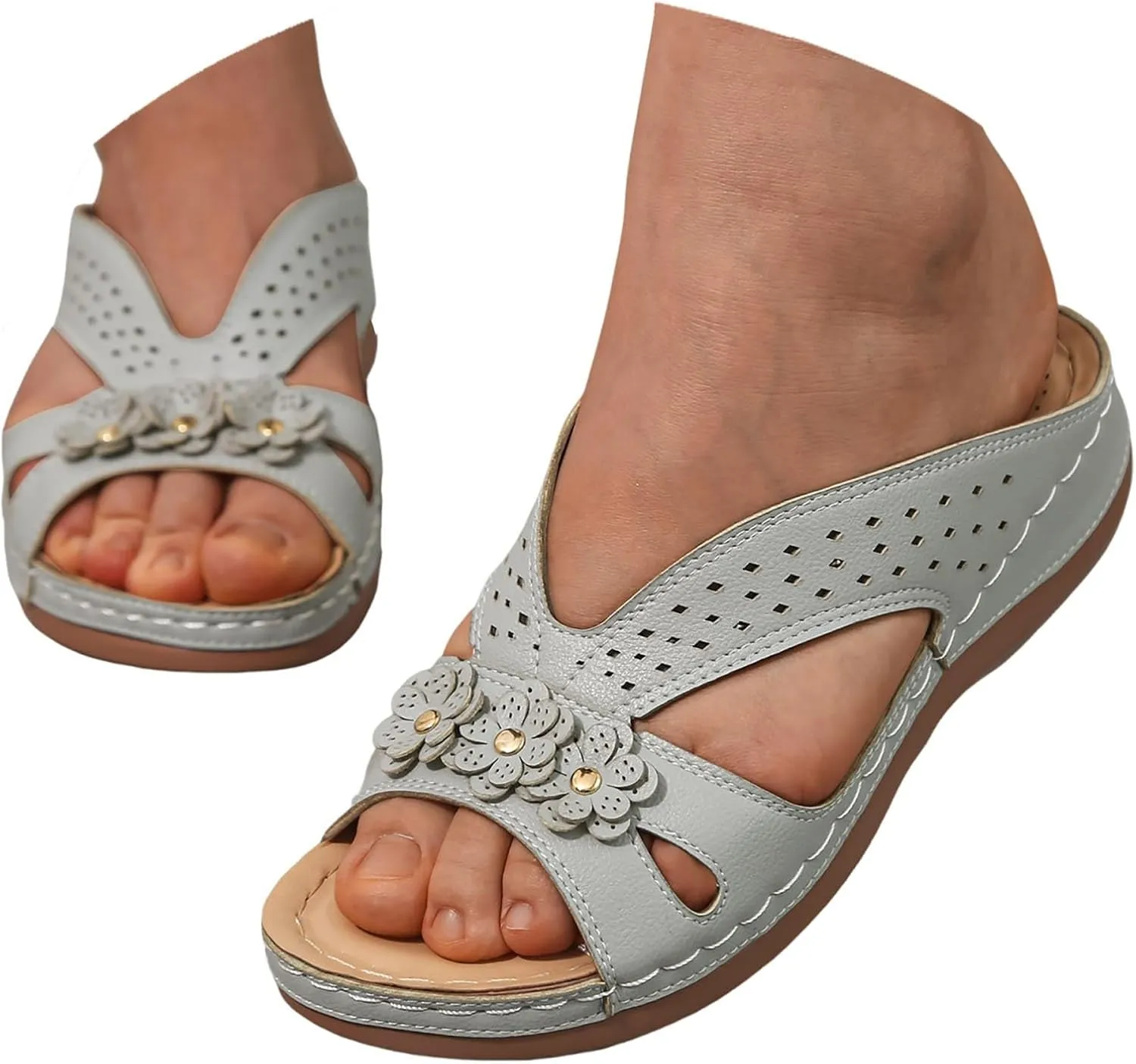 Fashion Slides Sandals for Women Open Toe Thick Soft Slides Versatile Slides Sandals Sandals for Women