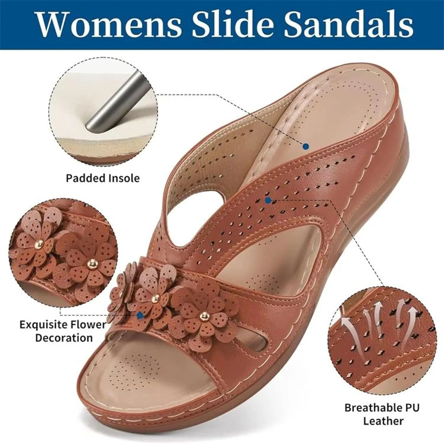Fashion Slides Sandals for Women Open Toe Thick Soft Slides Versatile Slides Sandals Sandals for Women