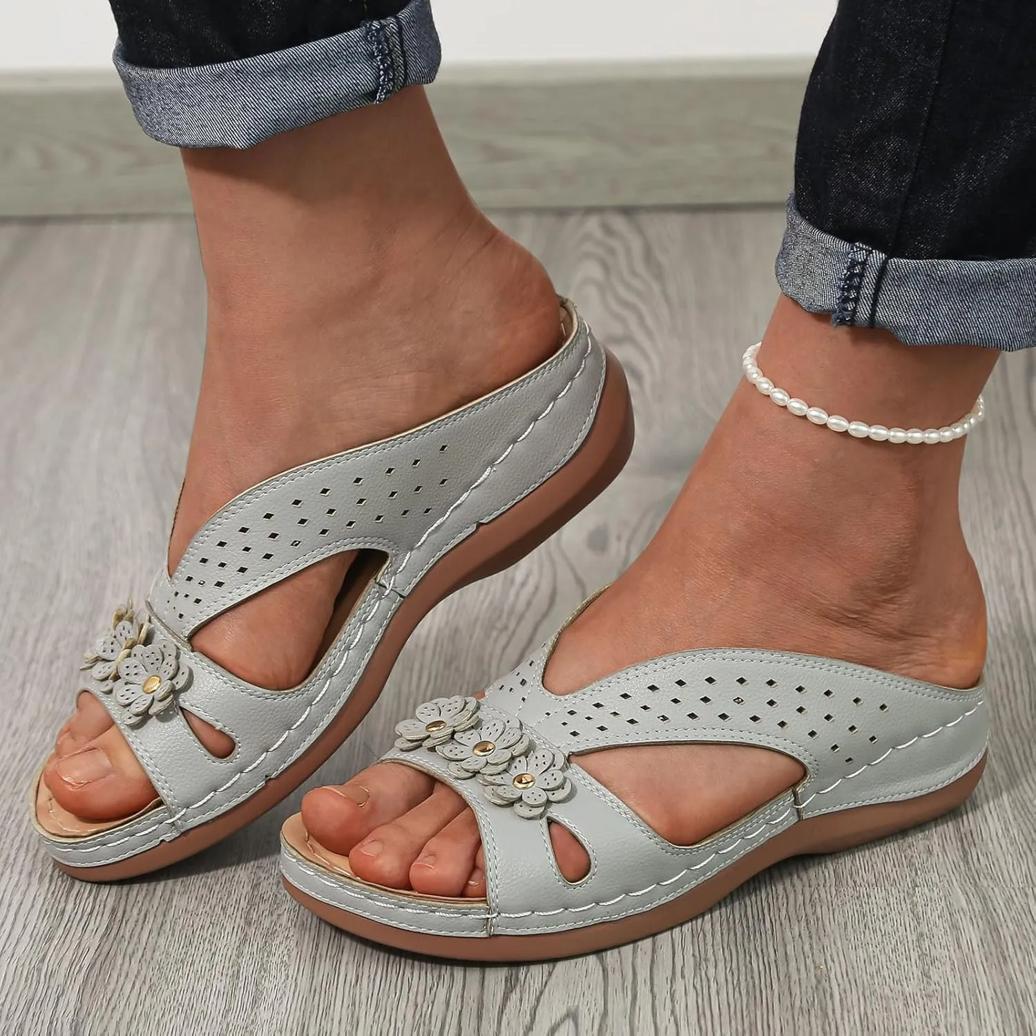 Fashion Slides Sandals for Women Open Toe Thick Soft Slides Versatile Slides Sandals Sandals for Women