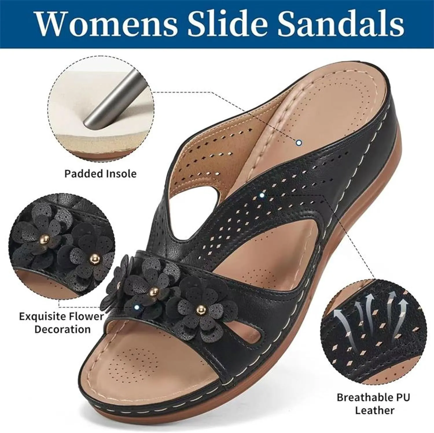 Fashion Slides Sandals for Women Open Toe Thick Soft Slides Versatile Slides Sandals Sandals for Women