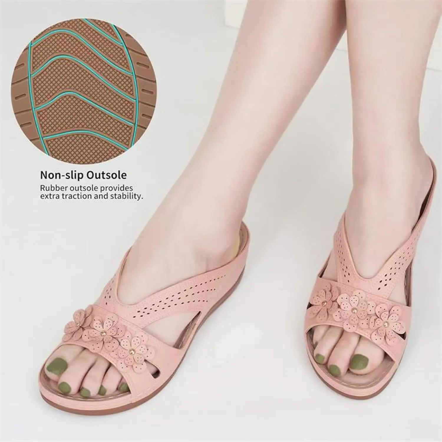 Fashion Slides Sandals for Women Open Toe Thick Soft Slides Versatile Slides Sandals Sandals for Women