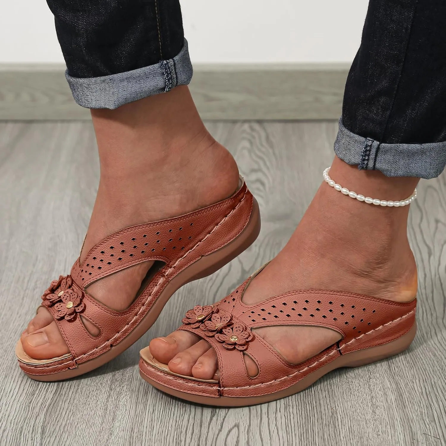 Fashion Slides Sandals for Women Open Toe Thick Soft Slides Versatile Slides Sandals Sandals for Women