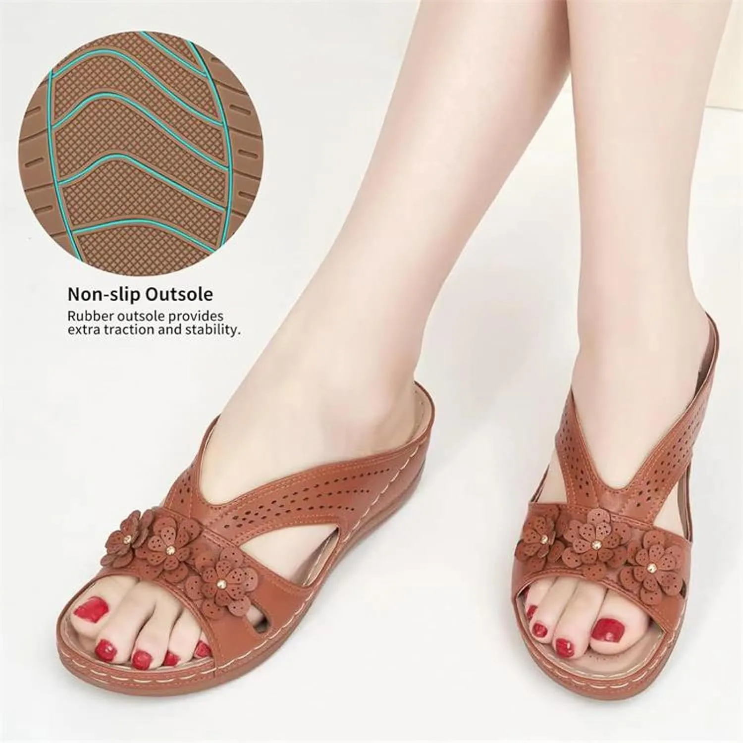Fashion Slides Sandals for Women Open Toe Thick Soft Slides Versatile Slides Sandals Sandals for Women
